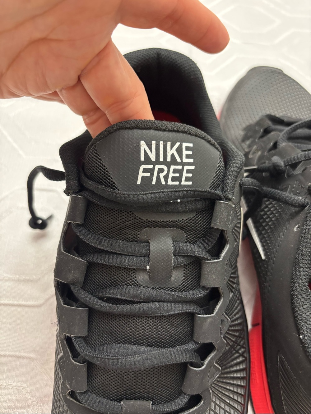 Nike Free 3.0 Running Shoes Black Red White Athletic Sneakers Men’s 10.5 - Picture 7 of 8